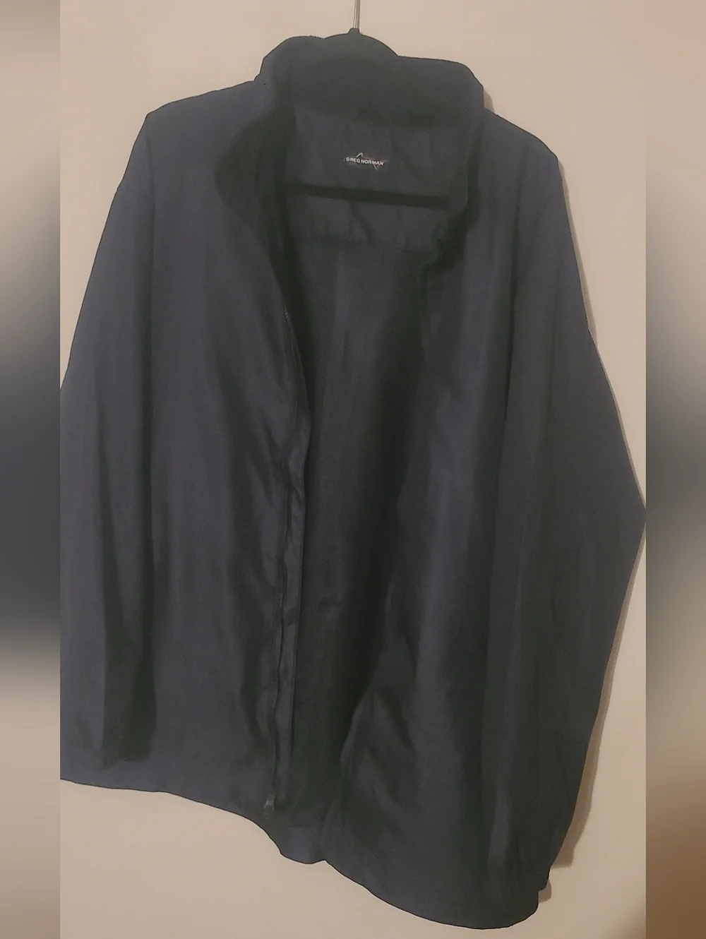 Greg Norman Collection XXL Black Jacket with Multicolor Shark Logo